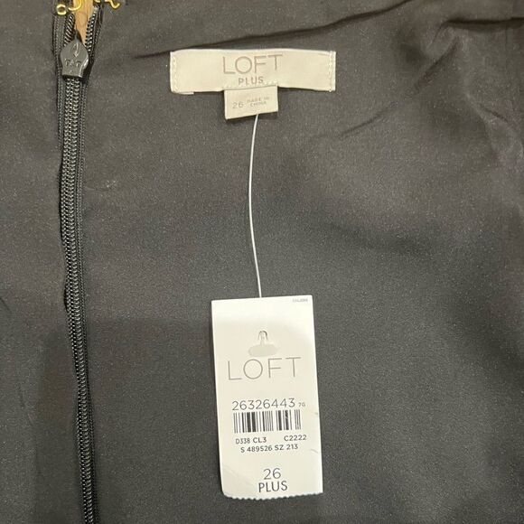 Loft Plus Women's Size 26 Blue White Tweed Lined Skirt Pockets Career Pencil. - Picture 6 of 6